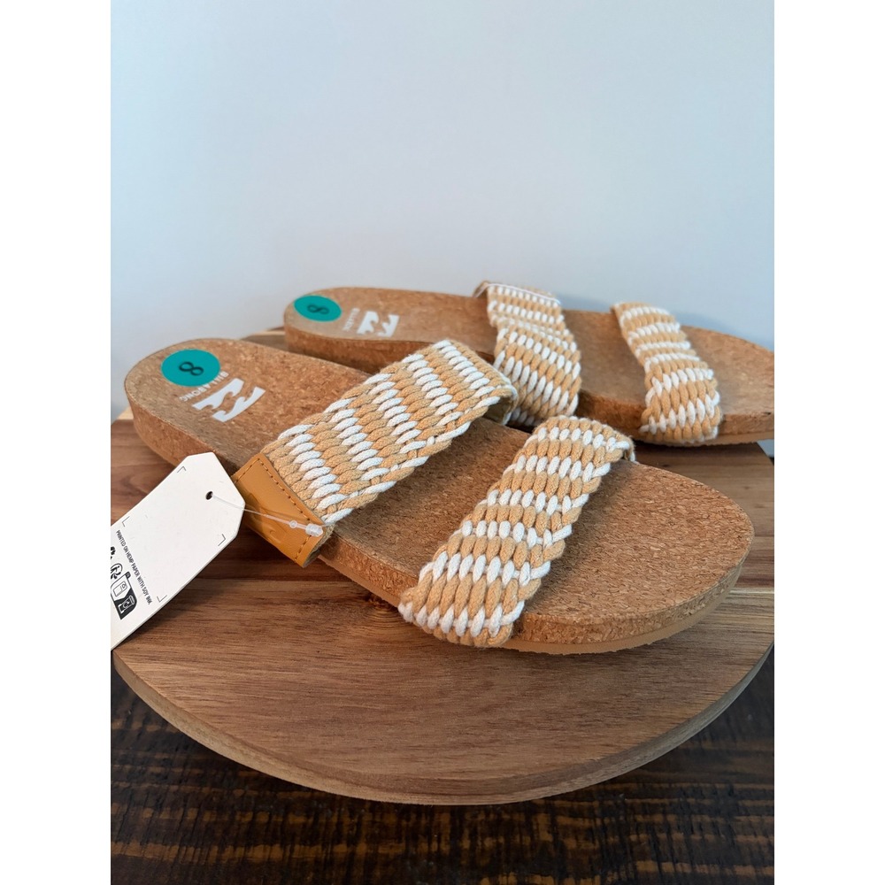 Woman's Size 8 Billabong Braided Rope Slide Sandals New NWT